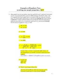 1 Examples of Hypothesis Tests