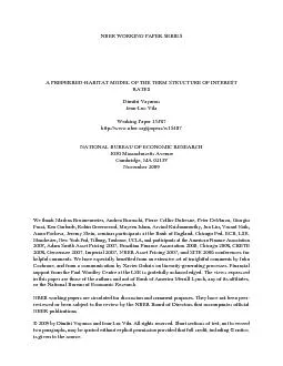 A PreferredHabitat Model of the Term Structure of Interest RatesDimit