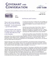 Covenant and conversation