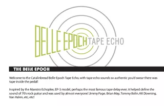 Welcome to the Catalinbread Belle Epoch Tape Echo with