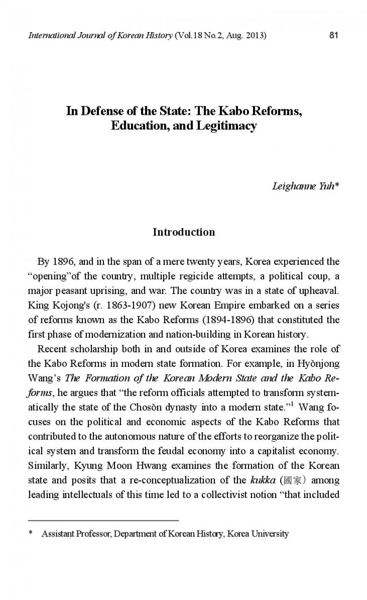 PDF-International Journal of Korean History Vol18 No2 Aug 2013 In