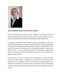 PDF-Anna F Dominiczak OBE MD FRCP FRSE FAHA FMedSci Professor Anna Dominic