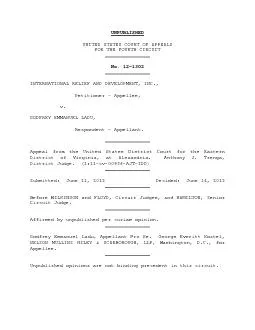 UNITED STATES COURT OF APPEALSFOR THE FOURTH CIRCUIT