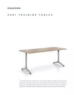 Zori represents Enwork146s latest approach to a complete tables col