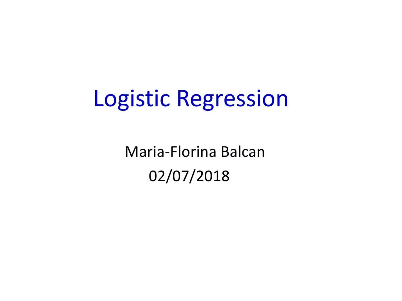 PDF-Logistic Regression