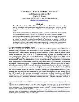 revisiting their relationshipCharles E GrimesLinguistics RSPAS A