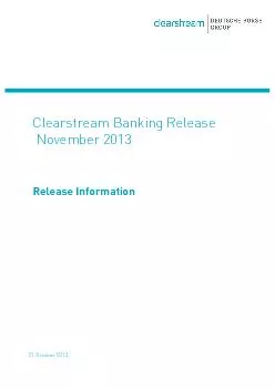 21 October 2013This document of CBL Clearstream Banking SA 42 ave