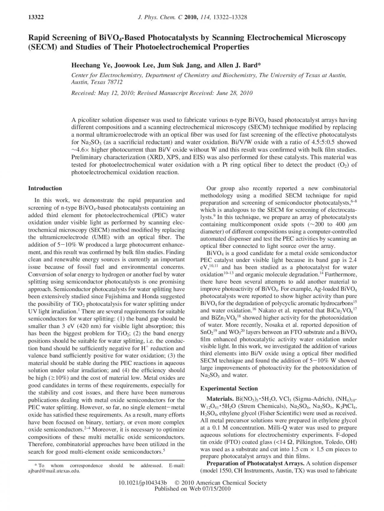 PDF-RapidScreeningofBiVOBasedPhotocatalystsbyScanningElectrochemicalMicro