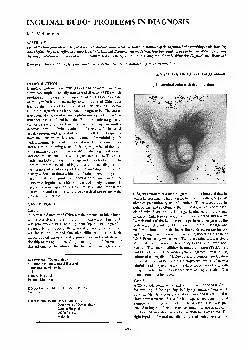 INGUINAL BUBO PROBLEMS IN DIAGNOSIS K N Mohammed ABSTRACT Two of the