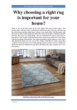 Why choosing a right rug is important for your house?