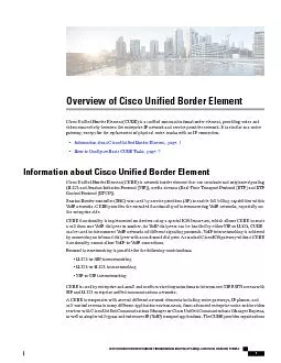 Overview of Cisco Unified Border Element00L0V0F0R08