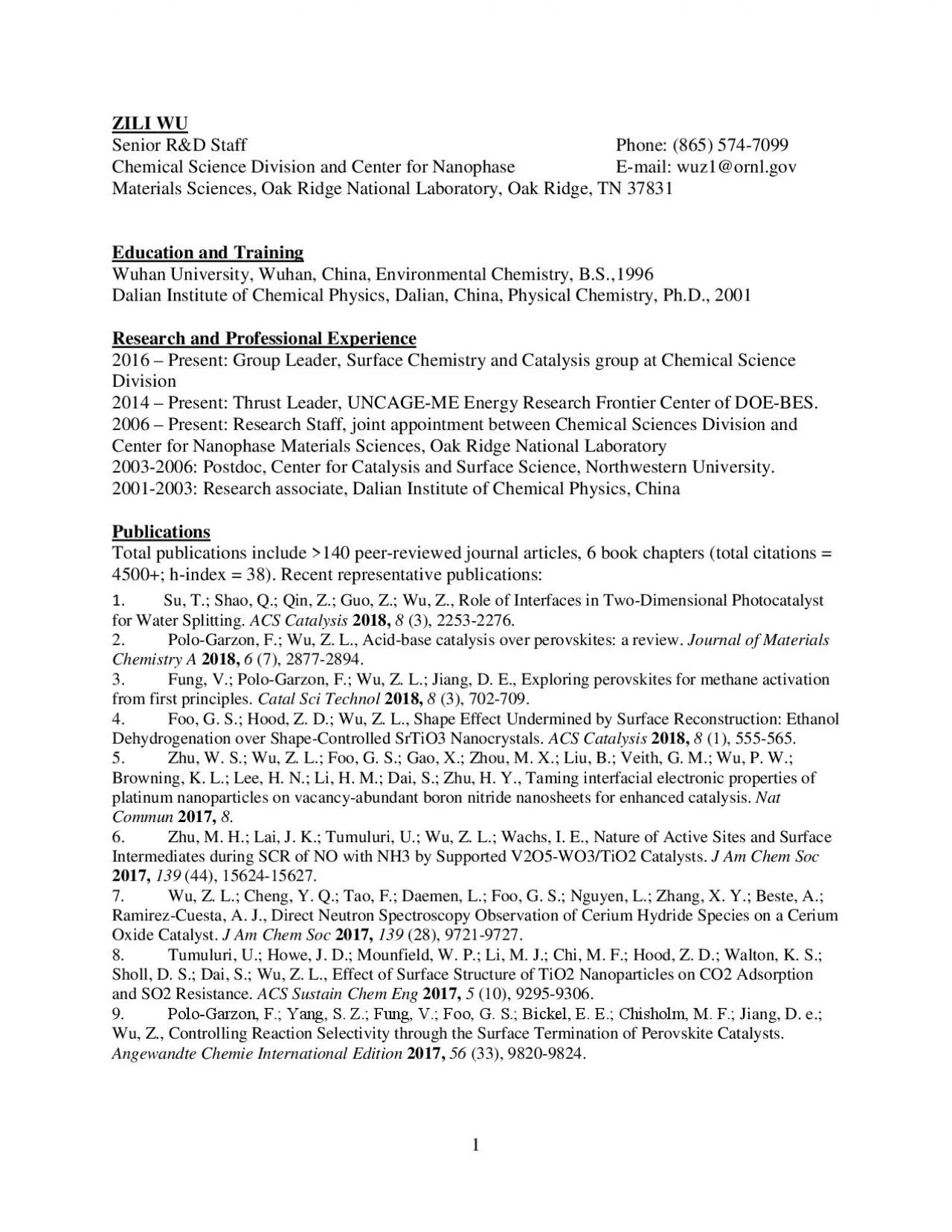 PDF-Senior RD StaffPhone Chemical Science Division and Center for Nanoph