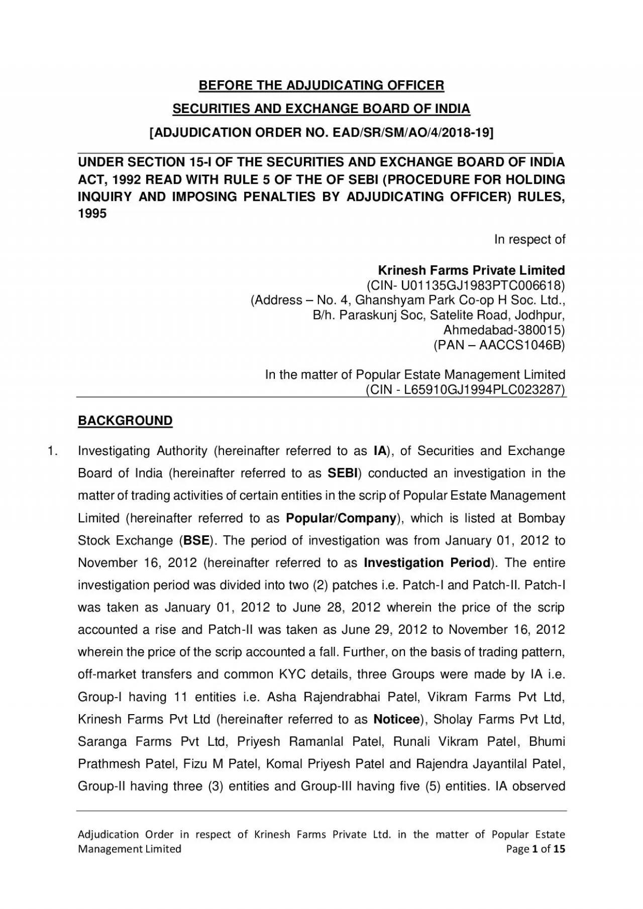 PDF-Adjudication Order in respect of Krinesh Farms