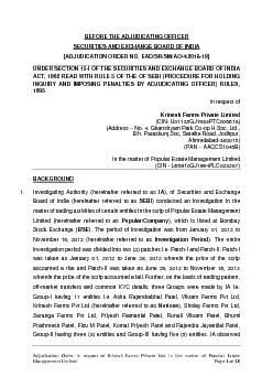 Adjudication Order in respect of Krinesh Farms