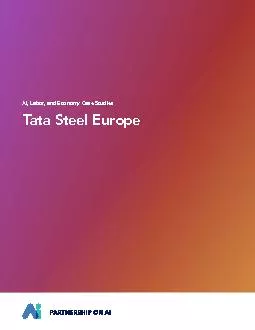 Tata Steel EuropeAI Labor and Economy Case Studies