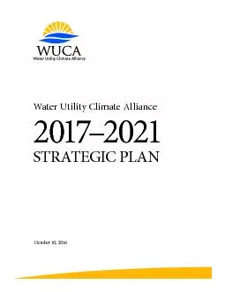 Water Utility Climate Alliance  20172021  Strategic Plan