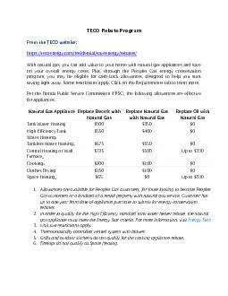 TECO Rebate Program