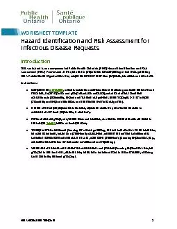 Hazard Identification and Risk Assessment for