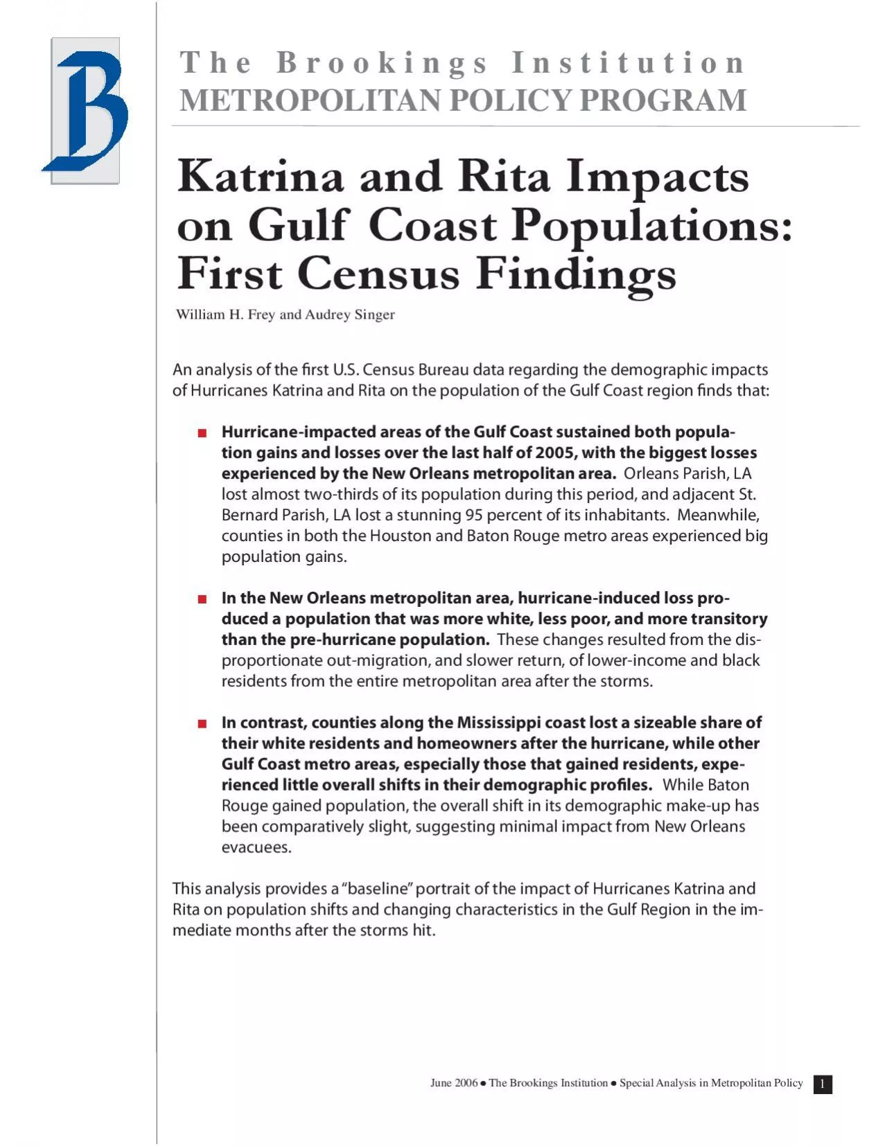 PDF-June 2006 The Brookings Institution Special Analysis in Metropo
