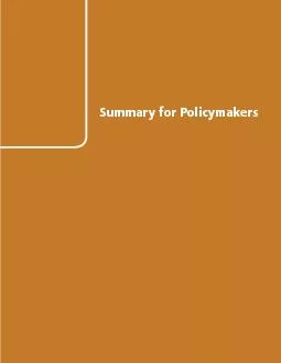 Summary for Policymakers