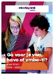 Ga voor je vwo havo of vmbotlKies vavo 2019  2020