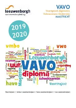 PDF-VAVOVoortgezet AlgemeenVolwassenen OnderwijsVoortraject vmbot exame