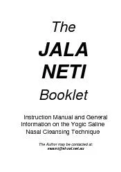 T  JALA NETI  Bklet   Instruction Manual and General Information on th