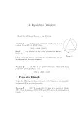 Equilateral Triangles Figure  Recall the wellknown th