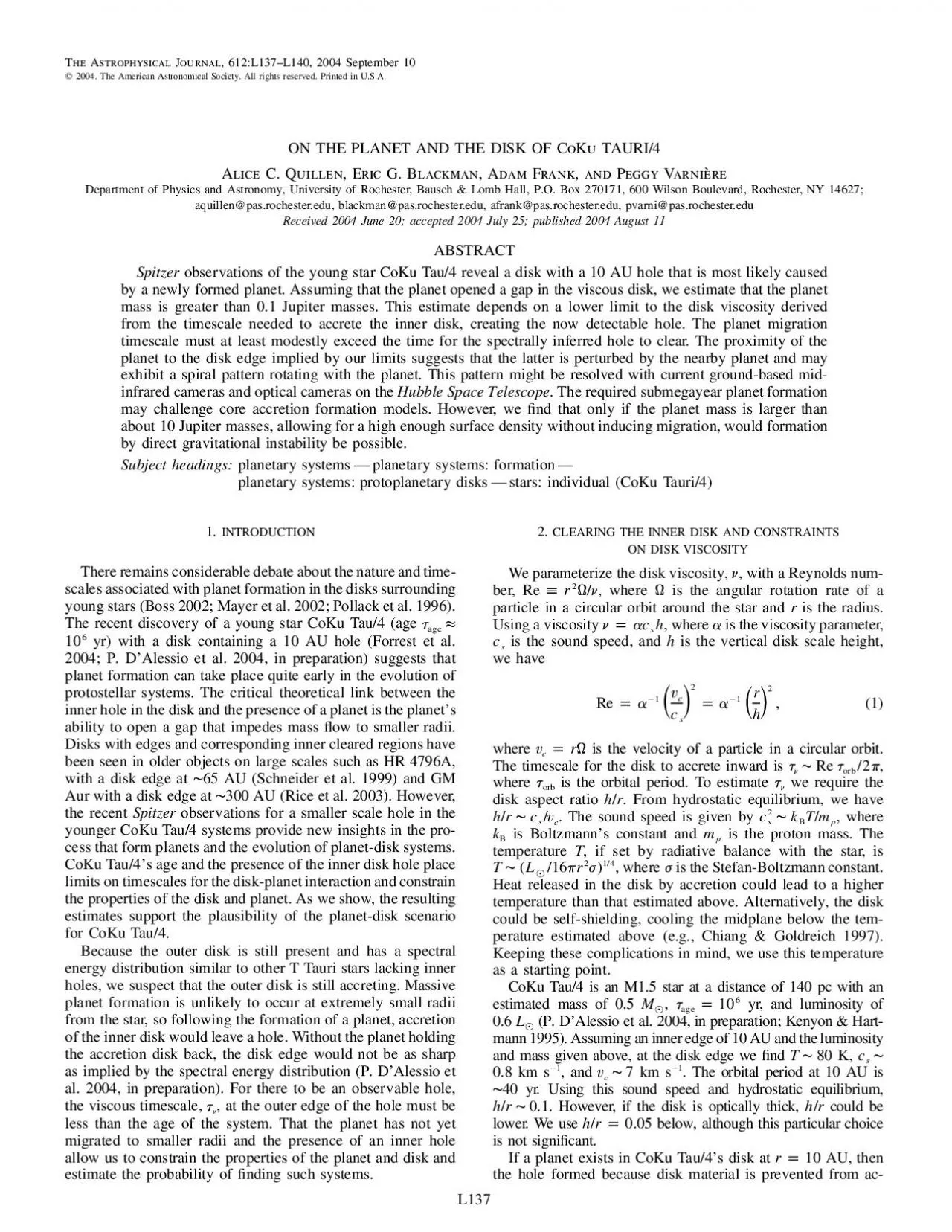 PDF-TheAstrophysicalJournal612L137L1402004September102004TheAmericanA