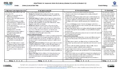 EQuIP Rubric for Lessons  Units ELALiteracy Grades   a