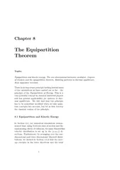 Chapter  The Equipartition Theorem Topics Equipartitio
