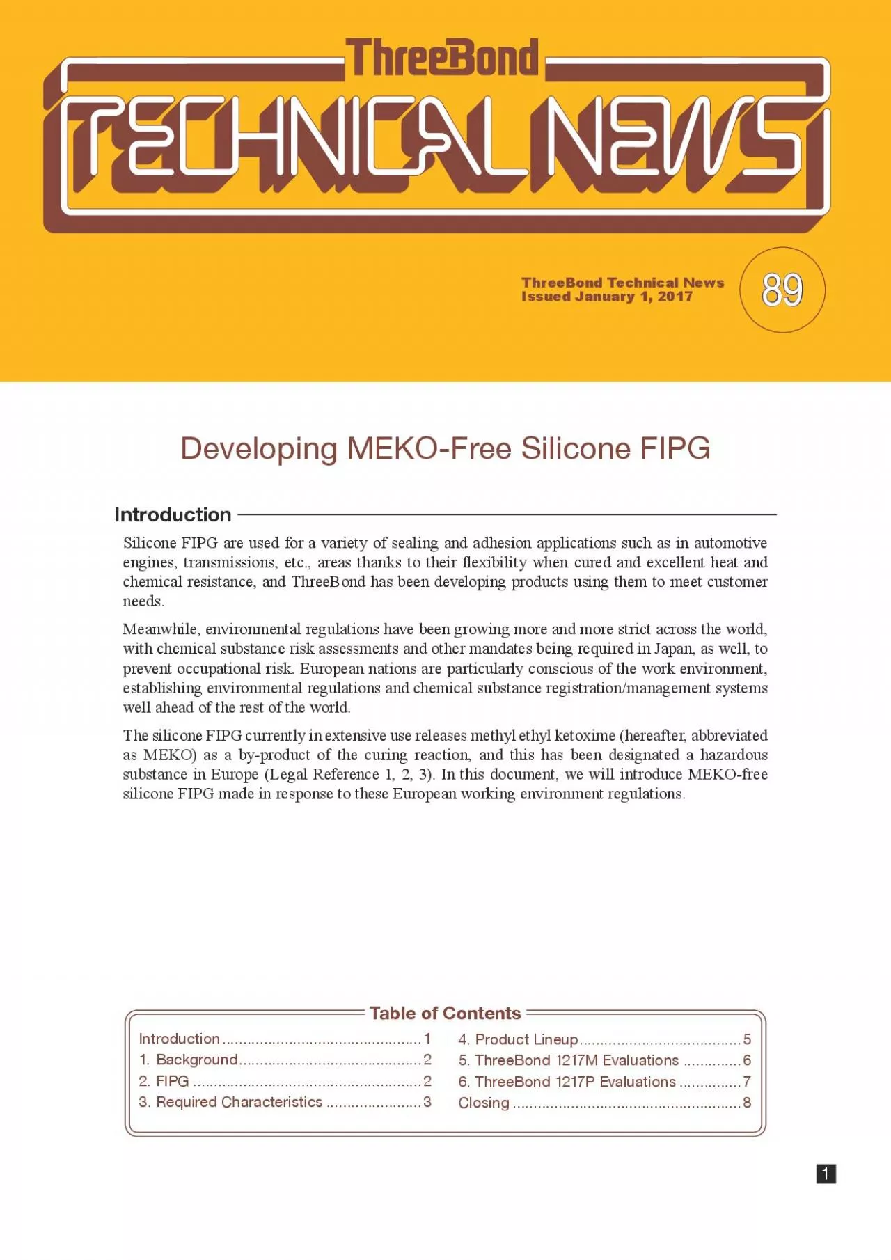 PDF-Silicone FIPG are used for a variety of sealing and adhesion applicati