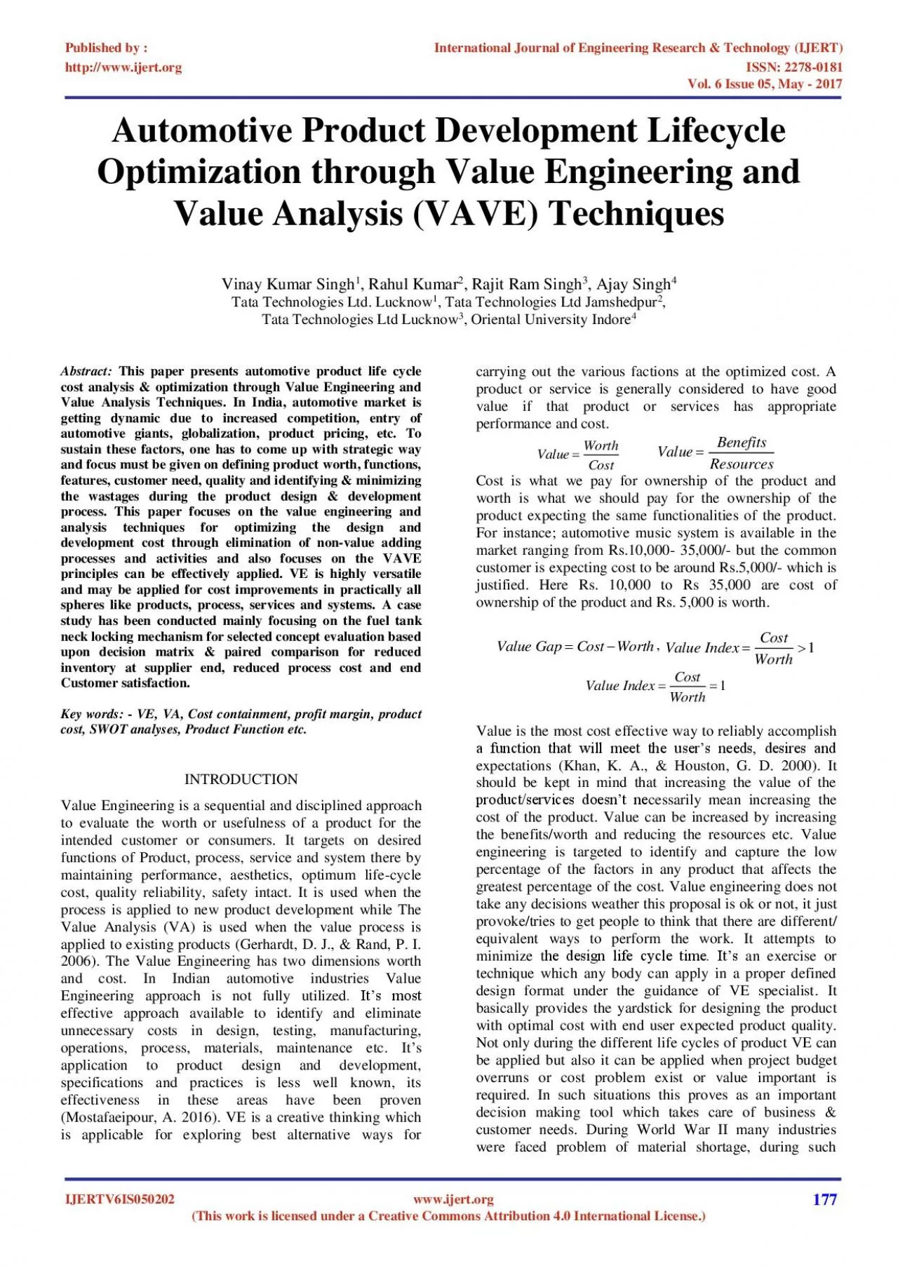 PDF-Automotive Product Development Lifecycle Optimization through Value En