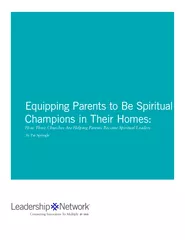 Leadership Network Equipping Parents to Be Spiritual C
