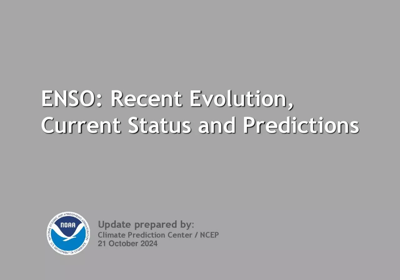 PDF-ENSO Recent Evolution