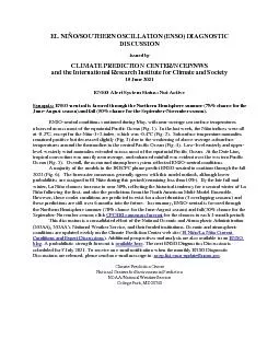 EL NIOSOUTHERN OSCILLATION ENSO DIAGNOSTIC