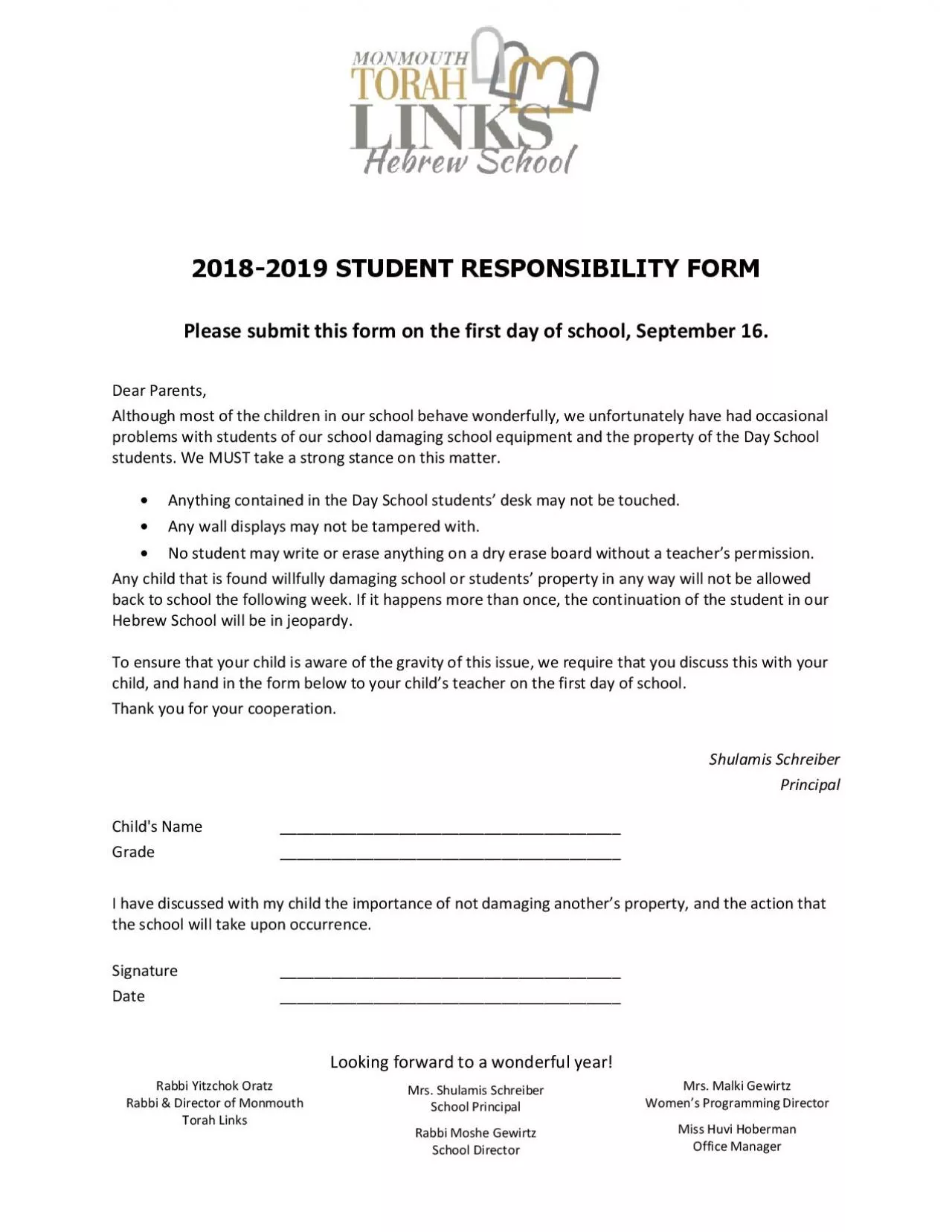 PDF-STUDENT RESPONSIBILITY FORM