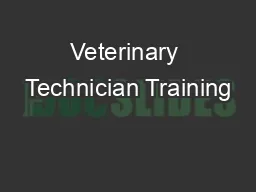 Veterinary Technician Training