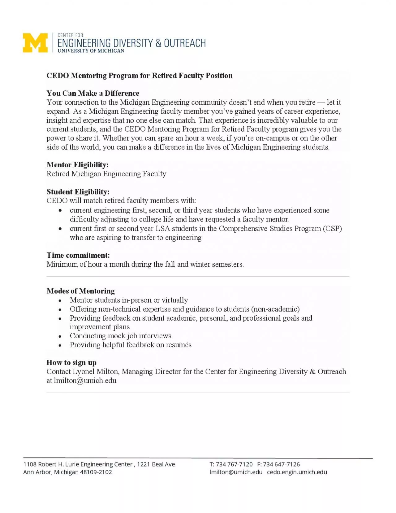 PDF-1108 Robert H Lurie Engineering Center 1221 Beal Ave T 734 767712