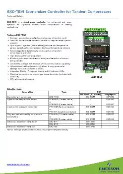 EXDTEVI Economizer Controller for Tandem Compressors