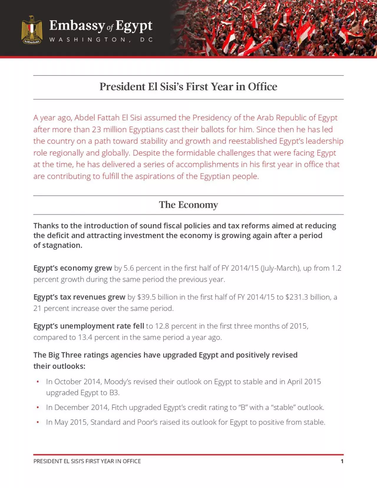 PDF-President El Sisi146s First Year in Office