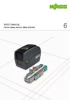 WAGO Thermal Transfer Smart PrinterIndexes and AddressesWAGO Marker Ca