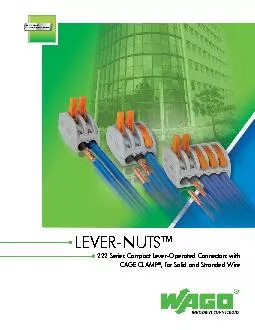 LEVERNUTS153 222 Series Compact LeverOperated Connectors with CAG