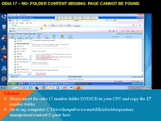 ODIA  NO FOLDER CONTENT MISSING PAGE CANNOT BE FOUND S