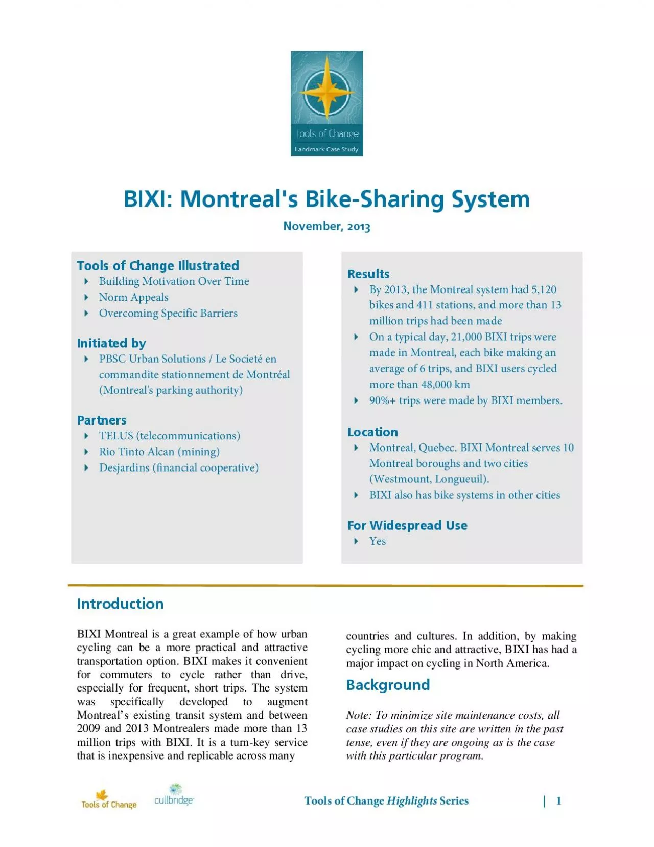 PDF-BIXI Montreals BikeSharing System