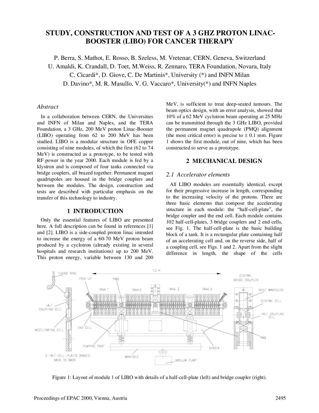 PDF-STUDY CONSTRUCTION AND TEST OF A 3 GHZ PROTON LINACIn a collaboratio