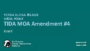 YERBA BUENA ISLANDVISTA POINTTIDA MOA Amendment 4BoardAgenda Item 10