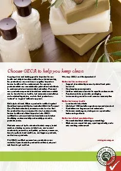 Choose GECA to help you keep cleanhealth and daily interactions with o