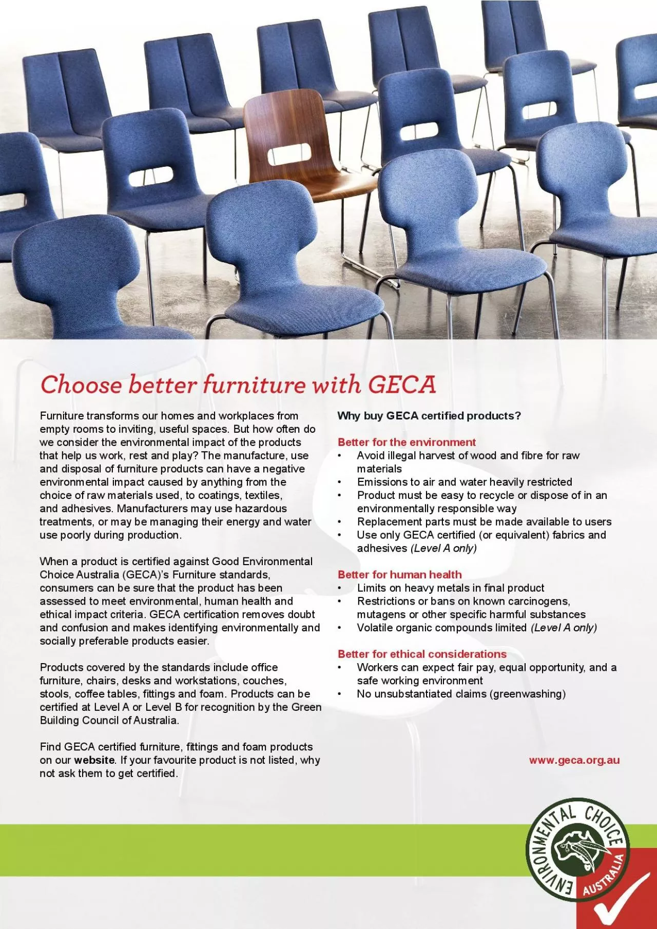 PDF-Choose better furniture with GECAthat help us work rest and play The