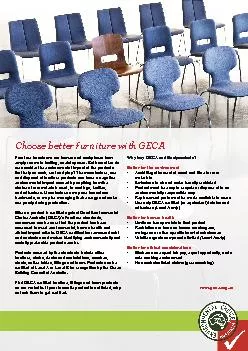 Choose better furniture with GECAthat help us work rest and play The